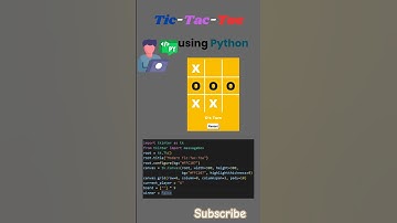 Python Beginners Project: Tic-Tac-Toe with Tkinter #coding #python