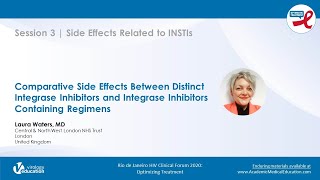 Rio HIV Clinical Forum 2020 | Laura Waters - Comparative Side Effects Integrase Inhibitors
