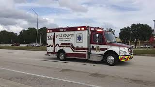 Polk County Fire Rescue Rescue 222 Responding Code 3 (11/7/20)