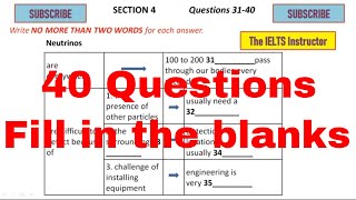 Customised IELTS Listening test - Fill in the Blanks type Questions