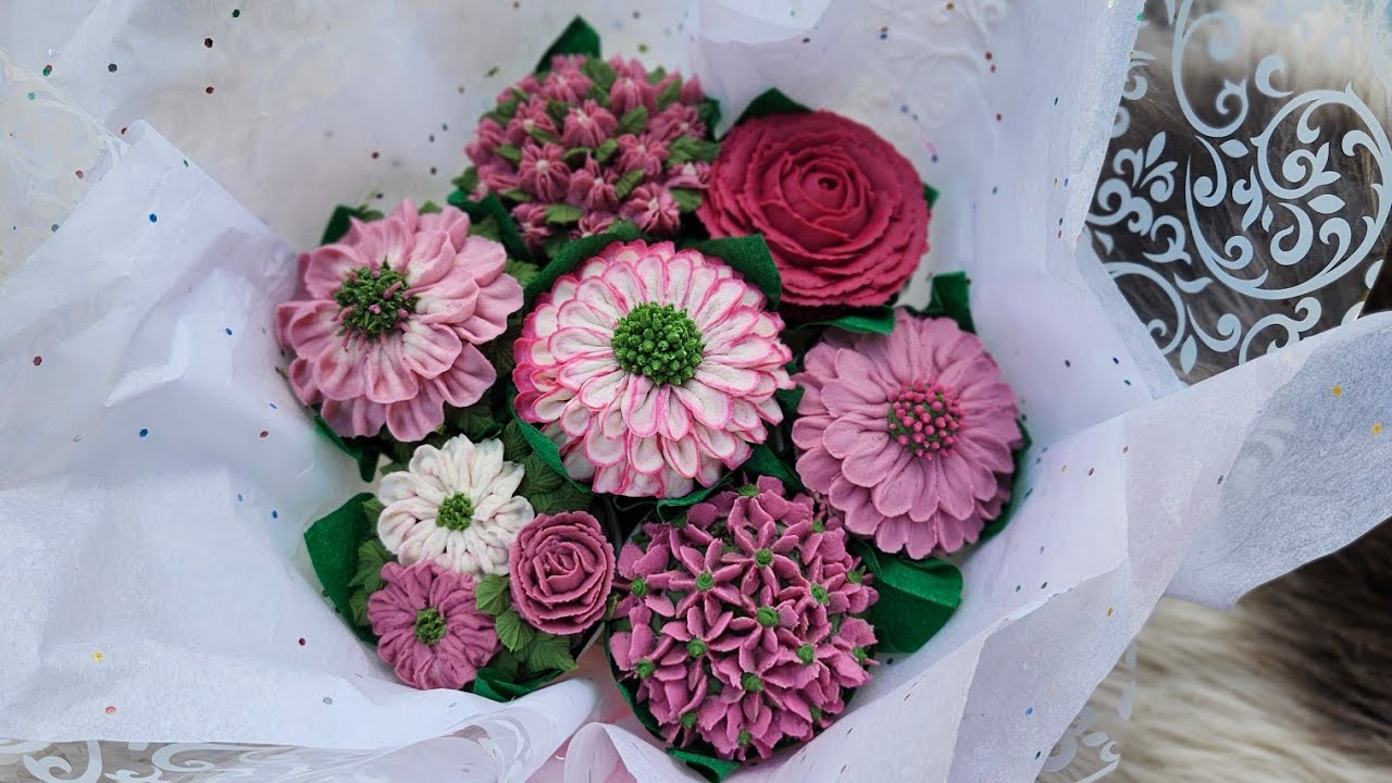 #ايكسبلور كاب كيك على شكل باقة ورود بكريمة الزبدة الامريكية خطوة بخطوة Floral cupcake bouquet