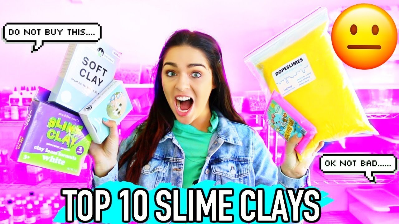 12 SLIME CLAYS TESTED! CLEAR SLIME CLAY, CHEAP SLIME CLAY, SLIME CLAY