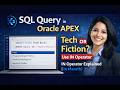 SQL IN Operator Explained Oracle Apex  | Find Tech &amp; Fiction Books  SQL Interview Question (Marathi)