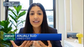 Vimeo CEO Anjali Sud on Delivering Value in Enterprise Video: CNBC Working Lunch