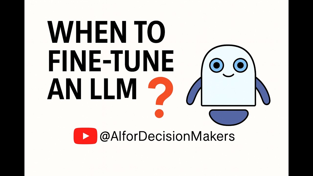 When to fine-tune an LLM - YouTube