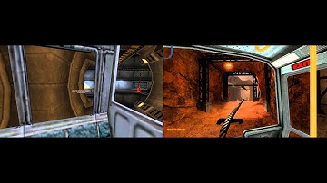 Half Life and Black Mesa intro section - side by side comparison.