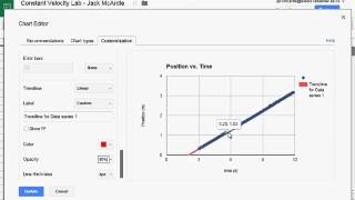 (107-P2016S) Plotting Position-Time Graphs on Google Sheets