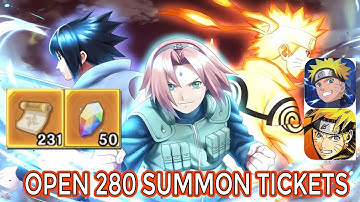 Ninja Shippuden: Shadow Fight Gameplay - Open 280 Summon Tickets Konoha Crisis Ninja War Naruto