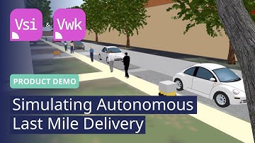 Simulating Autonomous Last Mile Delivery | PTV Vissim & Viswalk | Product Demo