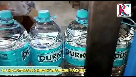 2 Ltr Water Bottle Shrink Wrapping Machine | Automatic Double Line Shrink Wrapping Machine |R C PACK
