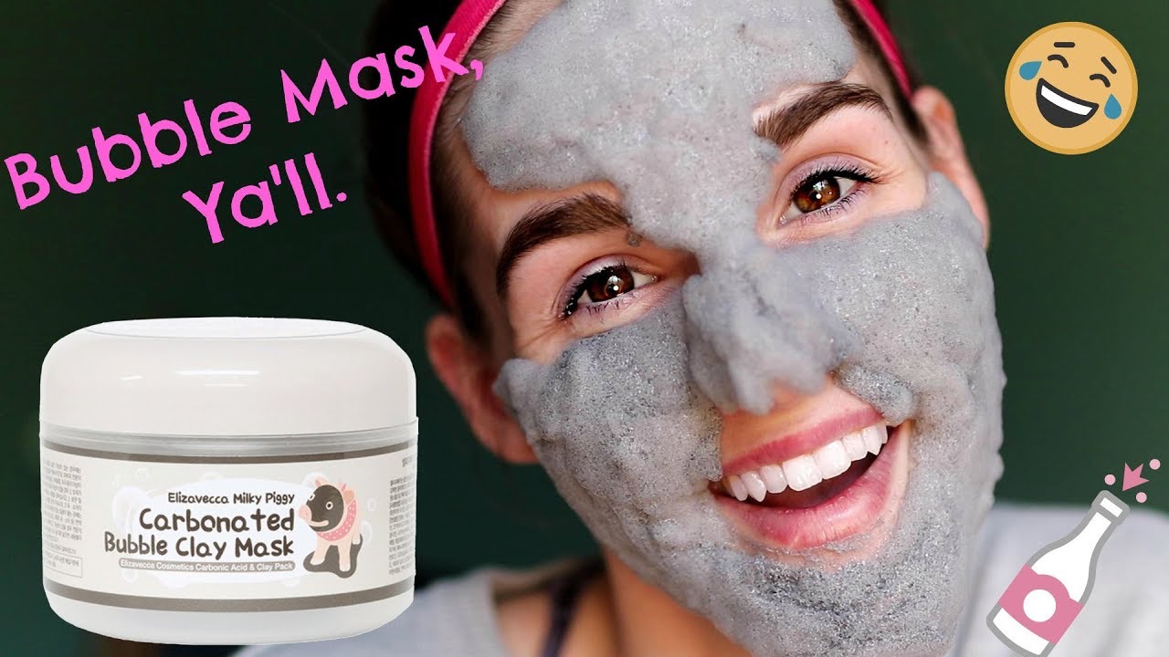 CARBONATED BUBBLE CLAY FACE MASK! - YouTube