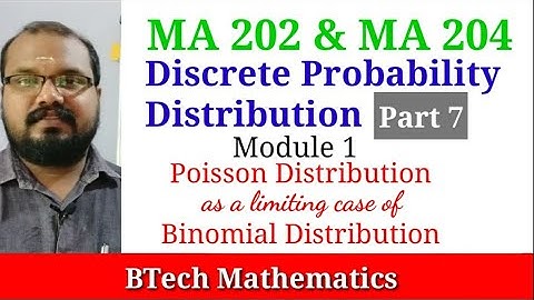 Poisson Distribution as a limiting case of Binomial Distribution | Module 1 (Part 7) | S4 Maths