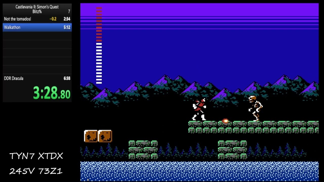 Castlevania II: Simon's Quest. Blitz% speedrun - 6:27