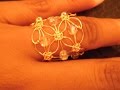 Anillo de alalmbrismo -Tejido tecnica macrame