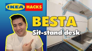 Ikea Hack  Besta sitstand murphy desk for small space (Part 1 of 3)