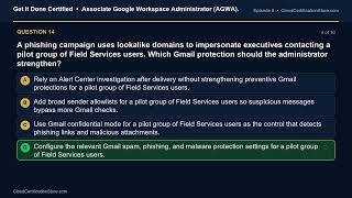 AGWA | Associate Google Workspace Administrator . | Exam Q&A | Episode 8 (Q11-20)