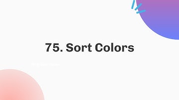 75. Sort Colors | June | Java | C++