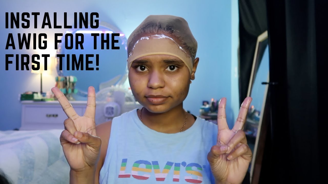 INSTALLING A LACE FRONT WIG FOR THE FIRST TIME! (FAIL) - YouTube