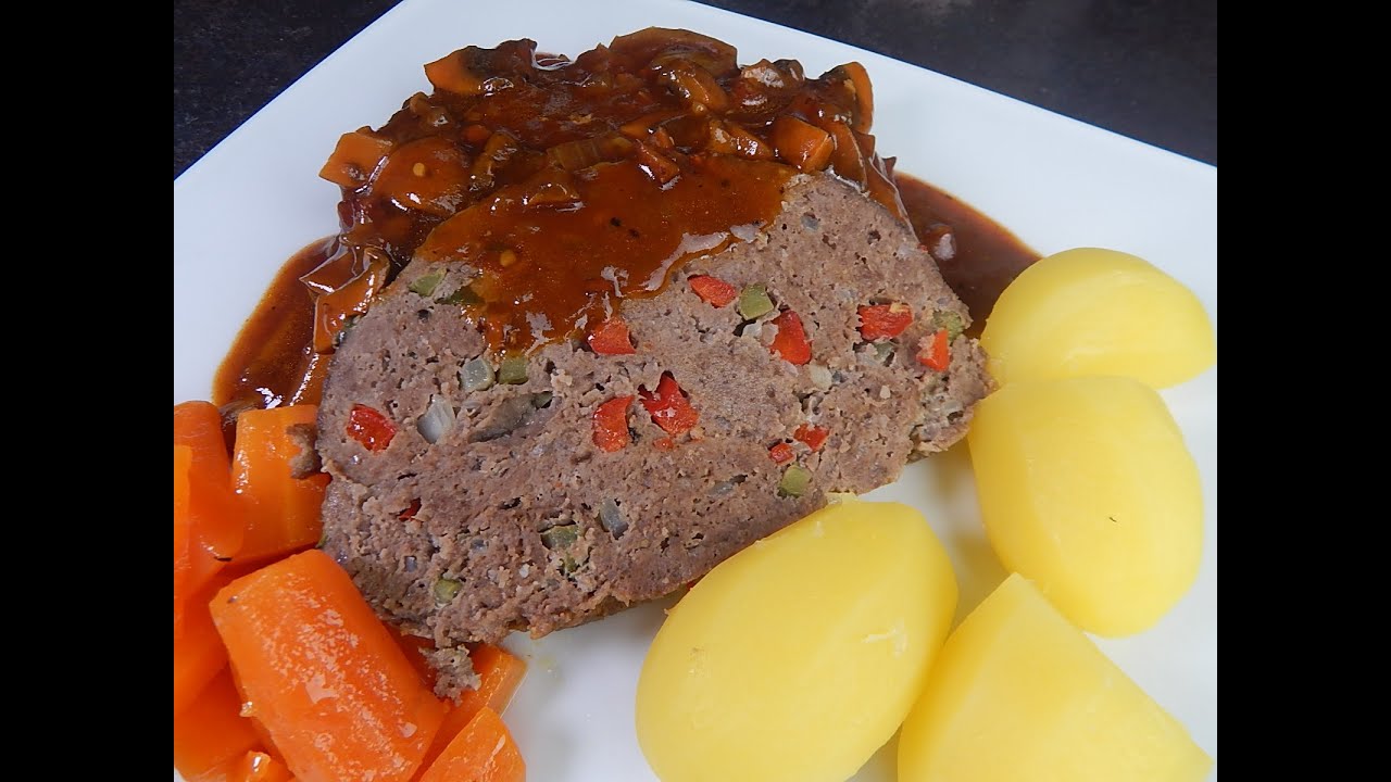 Saftiger Hackbraten aus dem Ofenmeister, mit perfekter Jägersoße