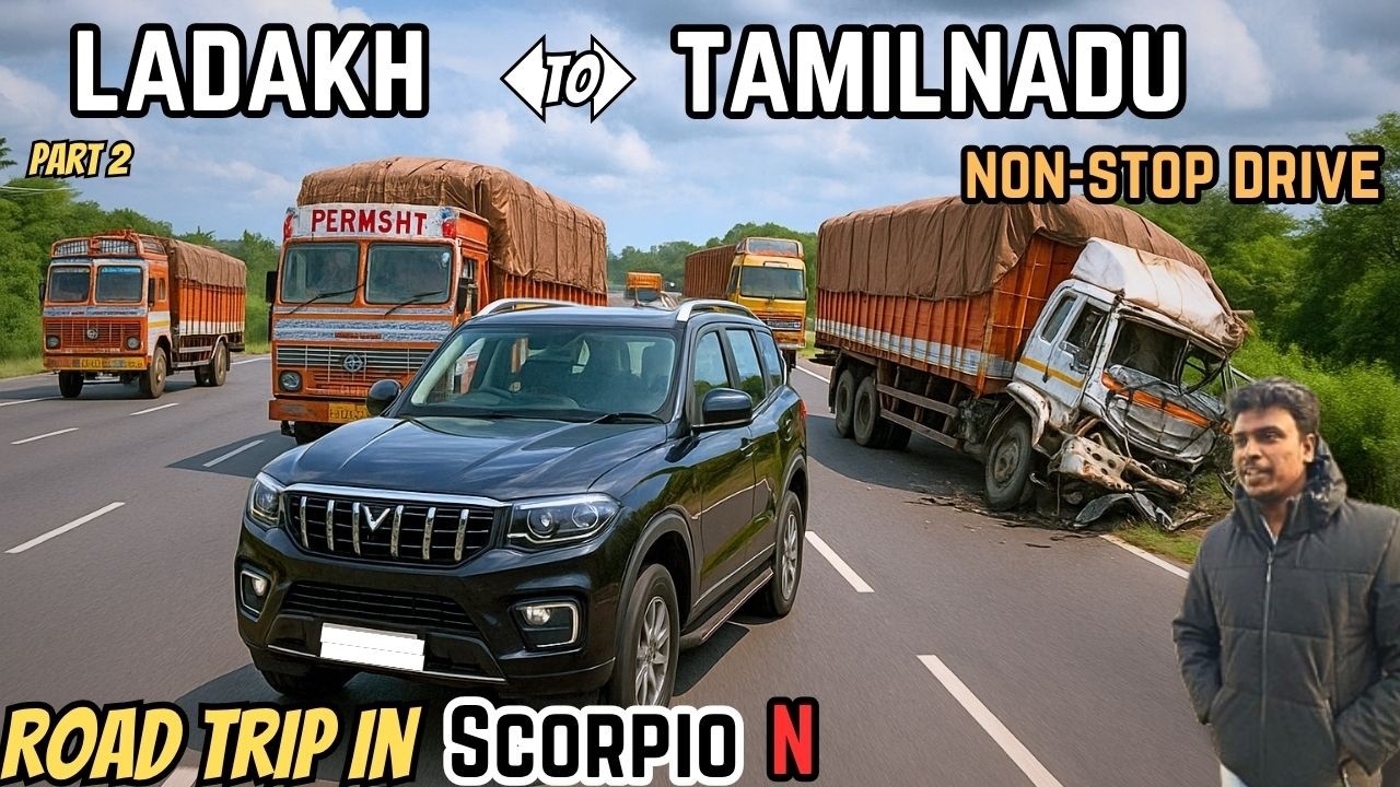 🚗Kargil to Tamilnadu 🔥Non-Stop Drive | Tamil Car Vlog | Ladakh Road trip | Scorpio N
