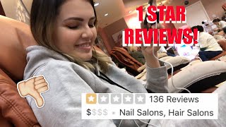 NAIL TECH GOES TO THE WORST REVIEWED NAIL SALON IN HER CITY (shocked!)