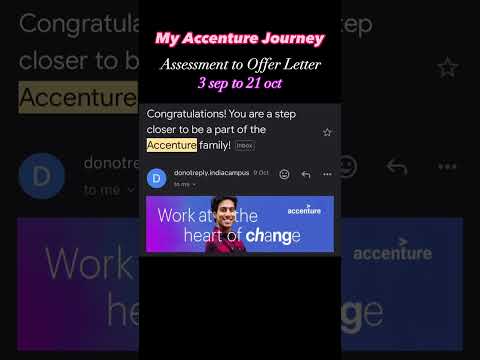 My Accenture Journey from Assessment to Offer letter✨🎉 #accenture