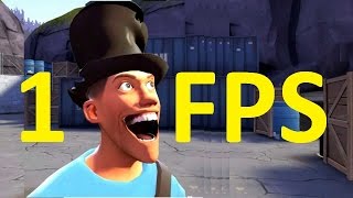  TF2: Player with 1 FPS! Ultra lagger! ►Team Fortress 2◄