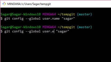 How to set up user name and email in Git