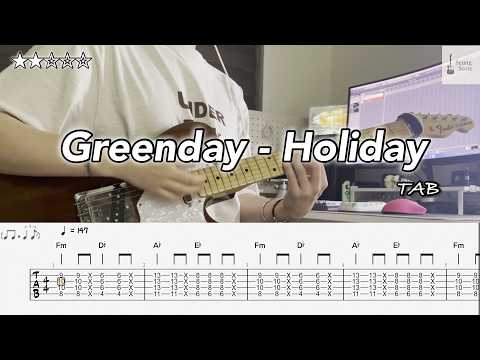 Green Day - Holiday [guitar cover] [tab] [★★☆☆☆]
