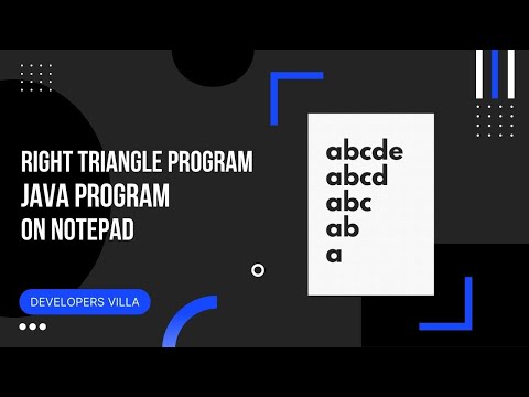 #2 Small Pattern Program In Java | Small Right Triangle pattern | Write A Program In Notepad |
