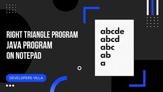 #2 Small Pattern Program In Java | Small Right Triangle pattern | Write A Program In Notepad |
