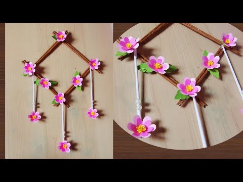 ประดิษฐ์ ของ ตกแต่ง บ้าน  Update  ทำดอกไม้กระดาษ ตกแต่งผนังห้องสวยๆ | Easy paper Flowers | Flower Making| DIY