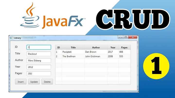 JavaFX Tutorial for Beginners - CRUD Application Part 1