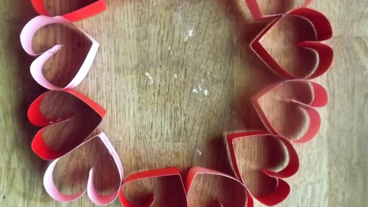 Make an Easy Heart Paper Wreath - DIY Crafts - Guidecentral - YouTube