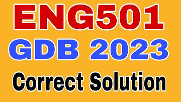 eng501 gdb solution 2023 || Eng501 Gdb Solution Fall 2023 || Eng501 Gdb 2023