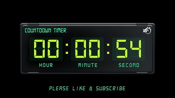 54 SECONDS TIMER - 1080p - COUNTDOWN TIMER