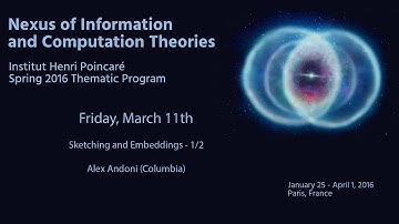 Sketching and Embeddings 1/2