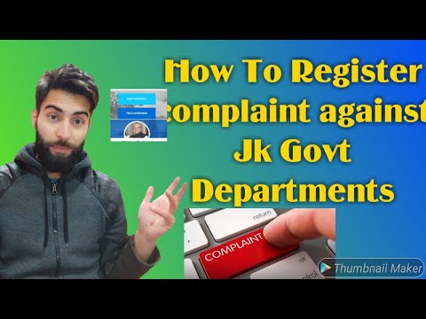 how to complaint against any jammu and kashmir department fast in 2019