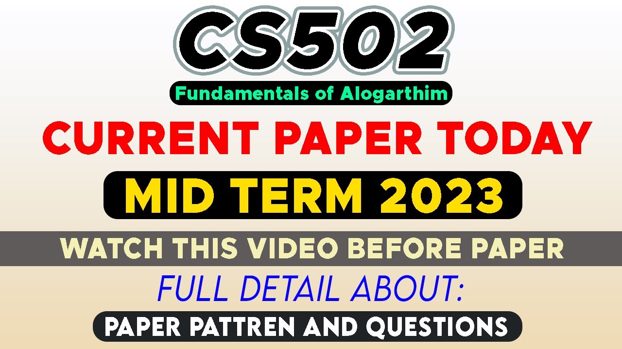 cs502 current midterm paper