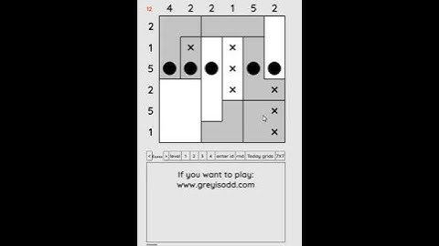 Grey is Odd - Today grids. Solution level 3 6X6 dated 07-29-2024 #logicpuzzles #logicgames  #games