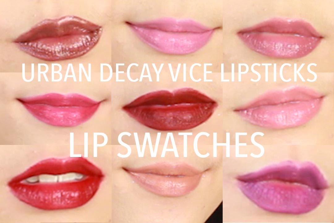 Urban Decay Vice Lipstick Lip Swatches Youtube