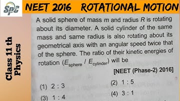 A solid sphere of mass m and radius R is rotating about its diameter.  A solid cylinder of the same