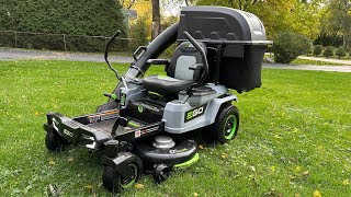 EGO Z6 42 inch Zero turn mower review with bagger kit