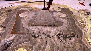 Big effort dirty carpet cleaning satisfying ASMR