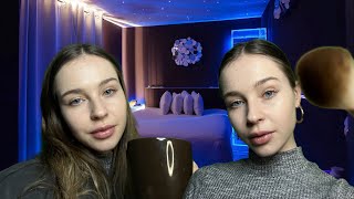 ASMR My Russian Twin & I Take Care Of You | Asking You Questions, Scalp Massage & Face Tracing