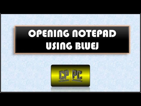 BlueJ | How to open NOTEPAD using BLUEJ | Transistor World
