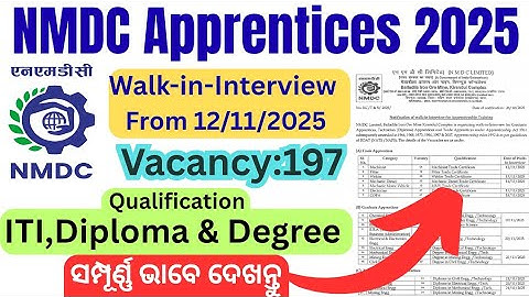 NMDC Apprentices 2025//NMDC Apprentices 2025 for ITI, Diploma & Degree students//