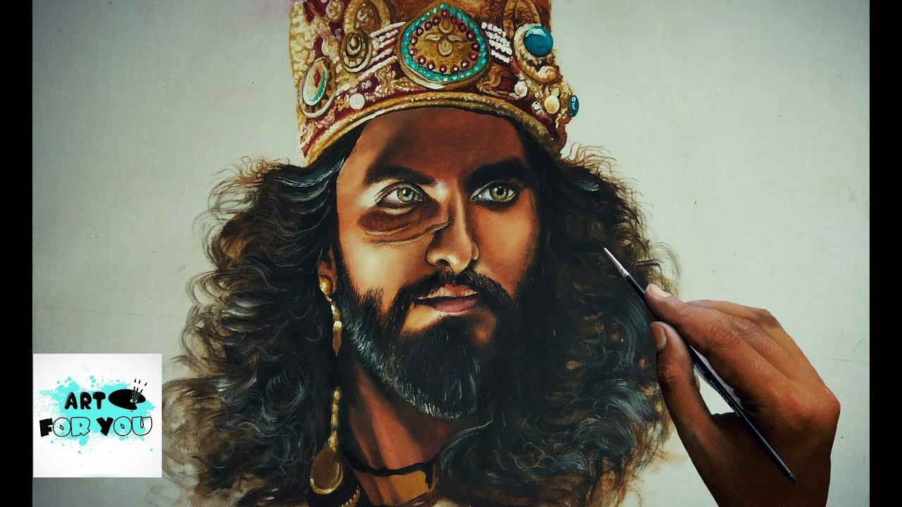 Ranveer Singh Realistic Speed Painting - Padmavat | Alauddin Khilji ...