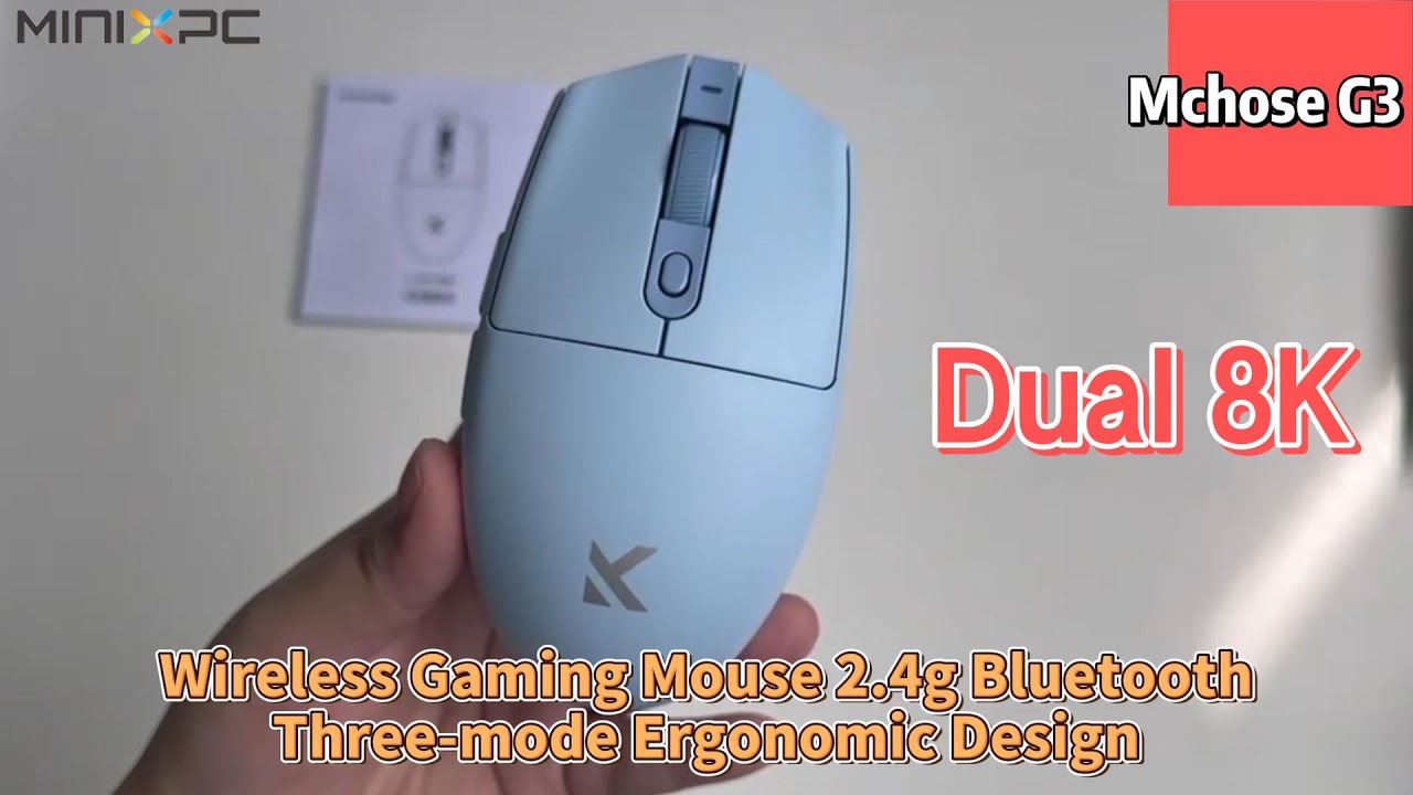 Unboxing:Mchose G3 Dual 8K Wireless Gaming Mouse 2.4g Bluetooth Three