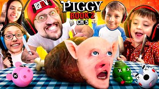 PIGGY for LUNCH! FGTeeV Fam SEWERS Escape! (ROBLOX Book 2 Ch 5 Gameplay\/Skit)